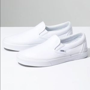 White Slip on vans